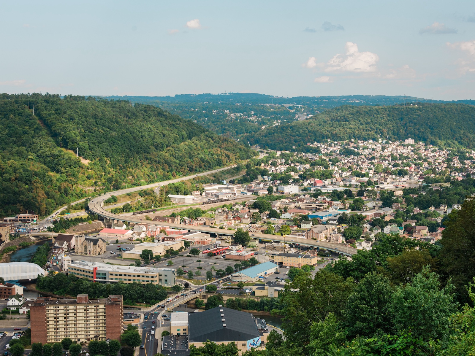 View,From,The,Top,Of,The,Johnstown,Inclined,Plane,,In View from the top of the Johnstown Inclined Plane, in Johnstown, Pennsylvania